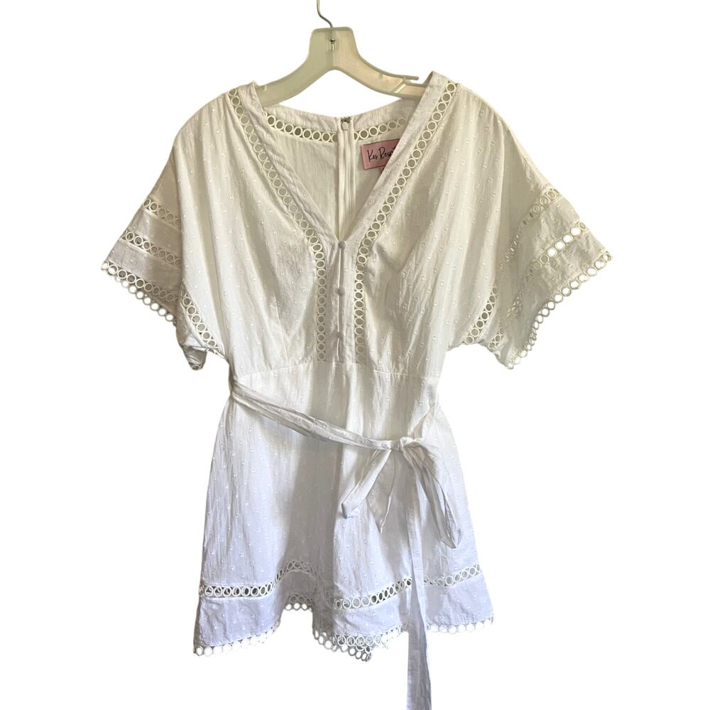 KOS Resort White Eyelet Lace Romper